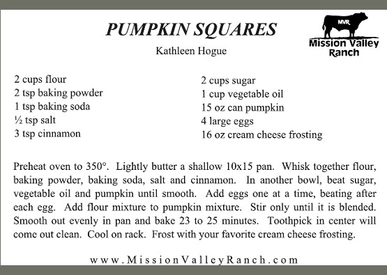 Pumpkin Squares