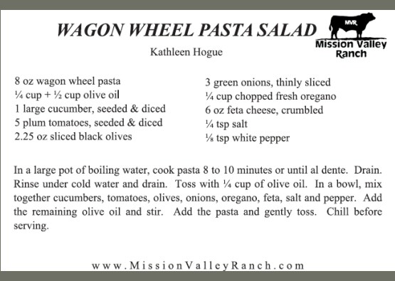 Wagon Wheel Pasta Salad